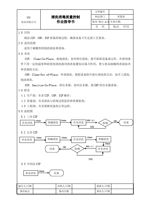 清洗消毒作业指导书