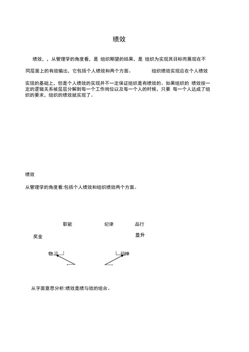 绩效与绩效管理