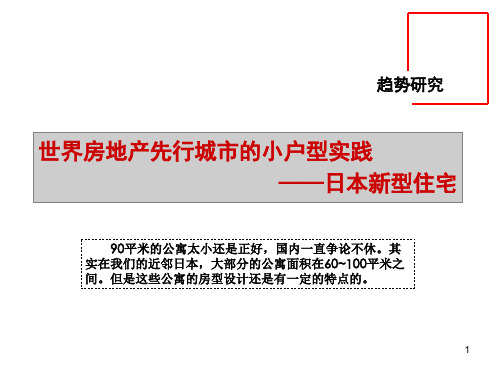 北京万科公园五号项目国际案例及高端小户型产品建议PPT课件