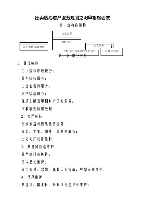 售楼部物业服务方案(初稿)