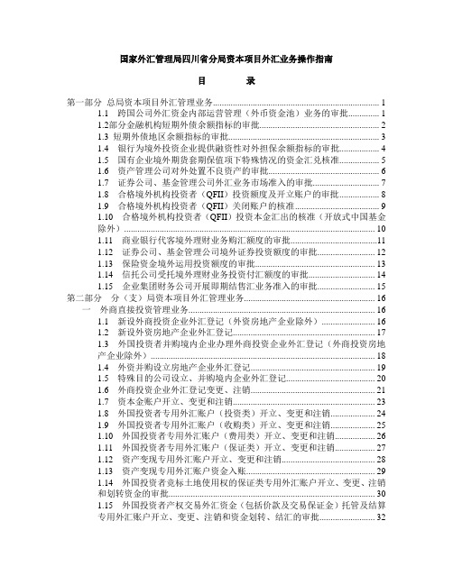 资本项目外汇业务操作指南1(doc164页).doc