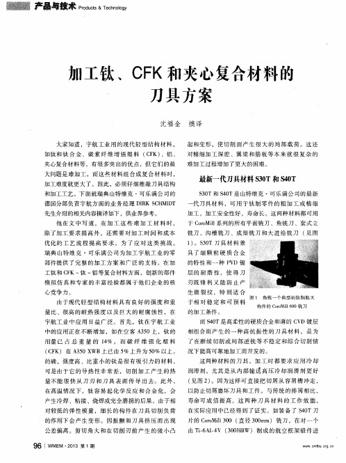 加工钛、CFK和夹心复合材料的刀具方案