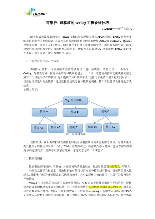 可维护,可移植的verilog工程设计技巧