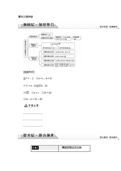 高中数学人教b版选修1-2学案：第3章 章末分层突破 含解析