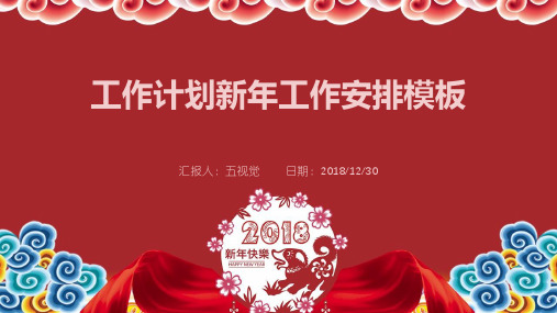 工作计划新年工作安排ppt通用模板课件