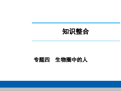 中考生物学专题知识整合·专题四 生物圈中的人PPT课件