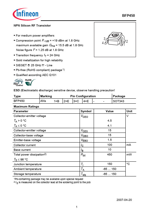 BFP450GEG中文资料