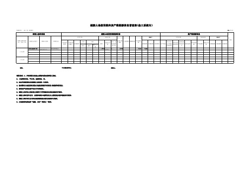 城镇土地使用税和房产税税源信息普查表(金三系统内)