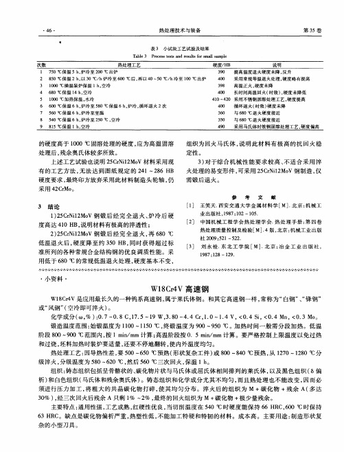 W18Cr4V高速钢