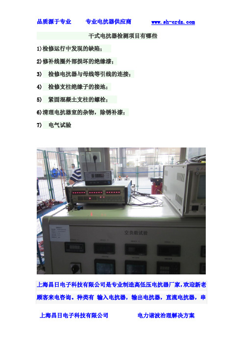 干式电抗器检测项目有哪些