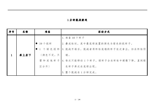 1分钟挑战游戏