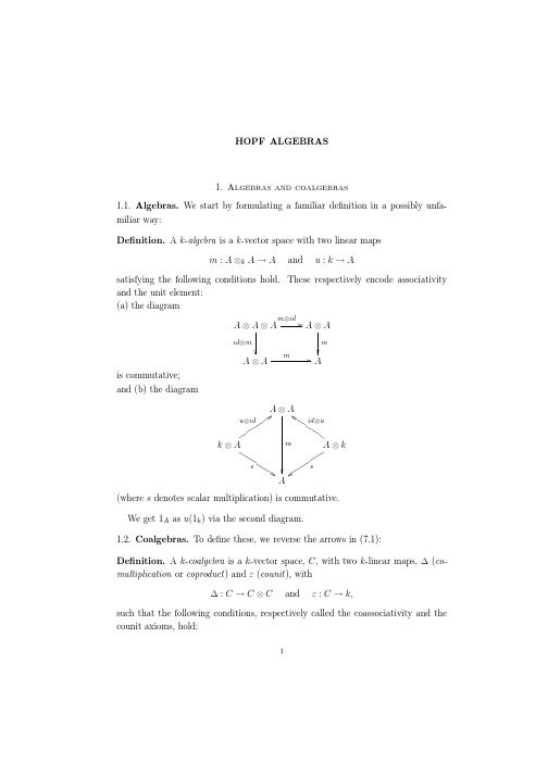 HOPF ALGEBRAS