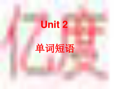 人教版七下英语(新)Unit2：单词短语参考课件(共29张PPT)