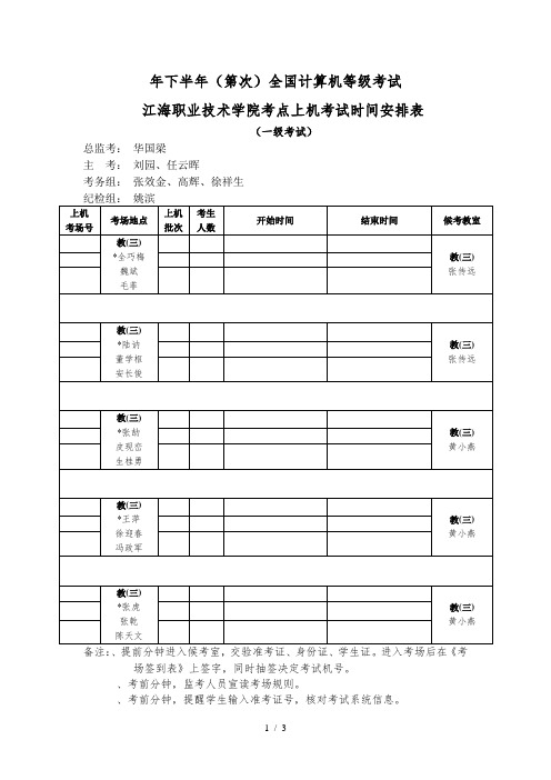 2018年下半年(第52次)全国计算机等级考试