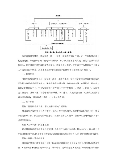 柳州市推进国有资产投融资平台建设的实施方案