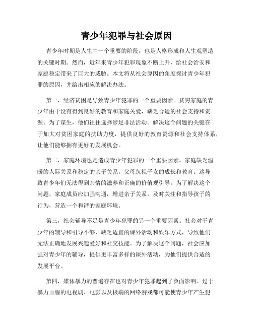 青少年犯罪与社会原因