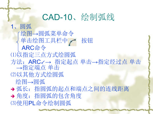 CAD-10、绘制弧线