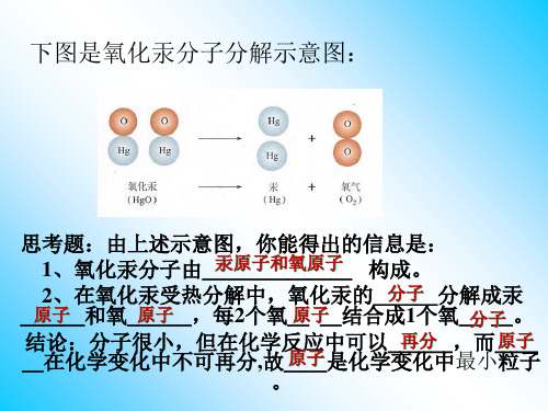 下图是氧化汞分子分解示意图