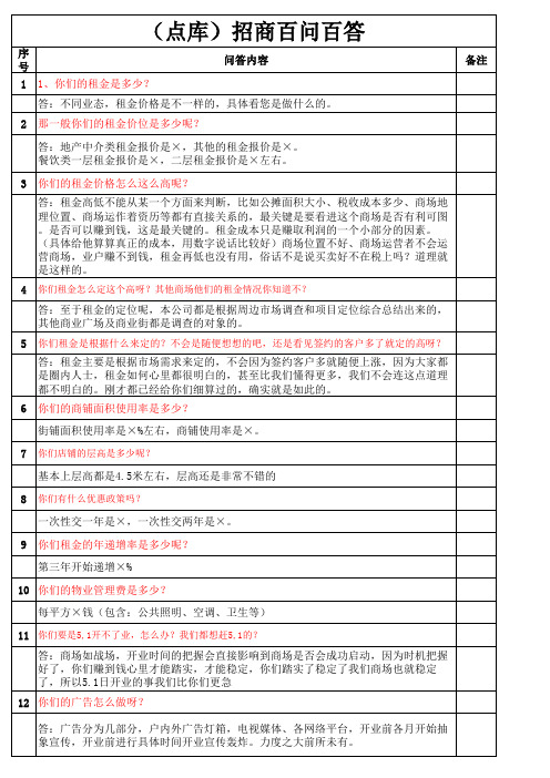 点库商业地产百问百答