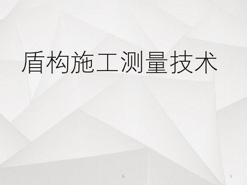 《盾构施工测量技术》PPT课件