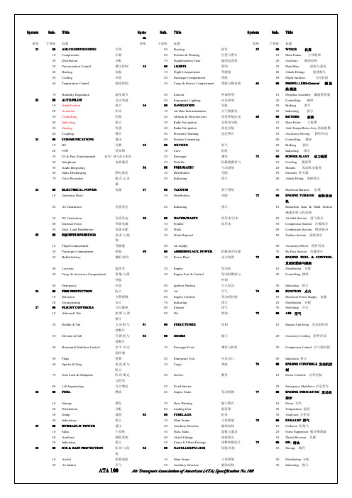 ATA100_中英文对照版【民航英语精品系列】