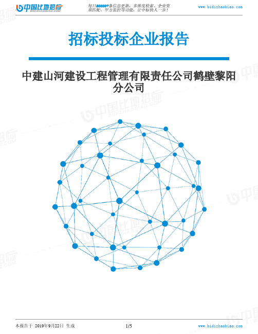 中建山河建设工程管理有限责任公司鹤壁黎阳分公司_中标190922