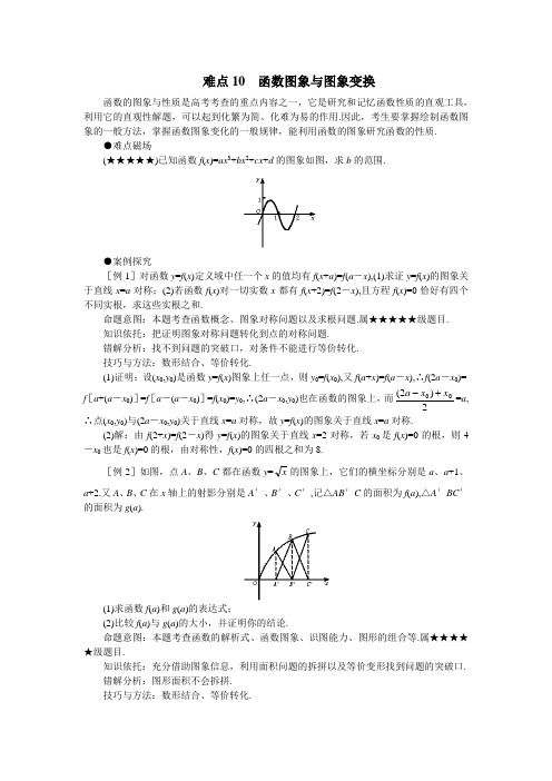 数学高考数学难点归纳10函数图象与图象变换