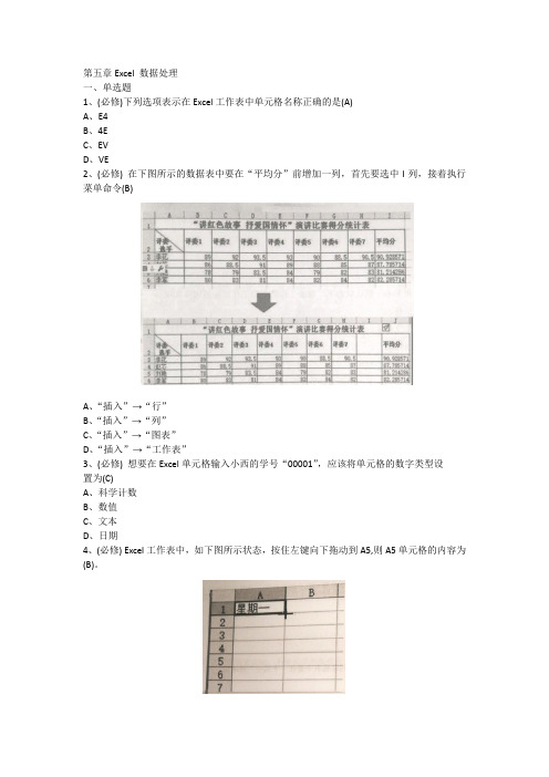 第五章Excel 数据处理