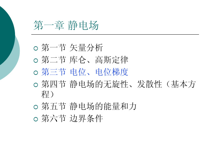 电磁场与电磁波1-3(电位电位梯度)