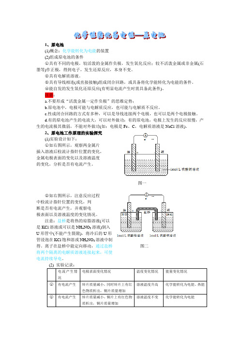 化学能转化为电能—原电池