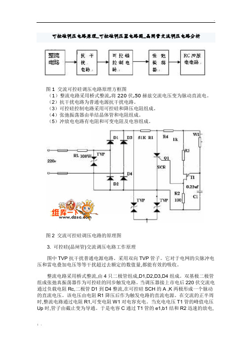 可控硅调压电路原理