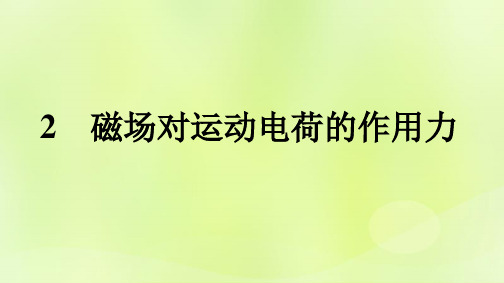 广西专版新教材高中物理第1章安培力与洛伦兹力2磁吃运动电荷的作用力课件新人教版选择性必修第二册