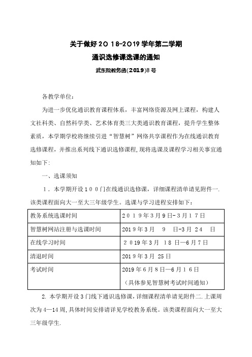 学年第二学期通识教育选修课选课通知2.doc