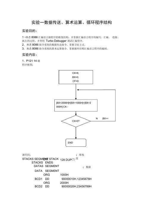 西安交大微机原理实验报告1