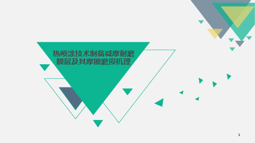 热喷涂技术制备减摩耐磨膜层及其摩擦磨损机理