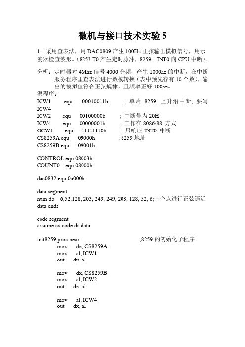 模数数模转换实验报告