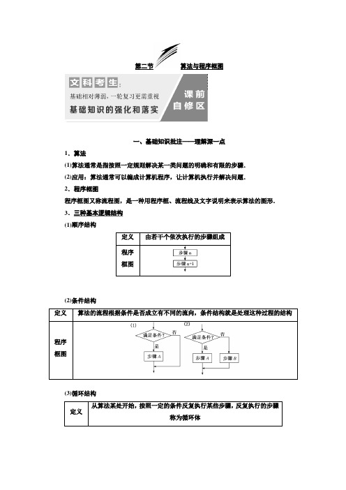 2020届高考数学(文)总复习讲义： 算法与程序框图