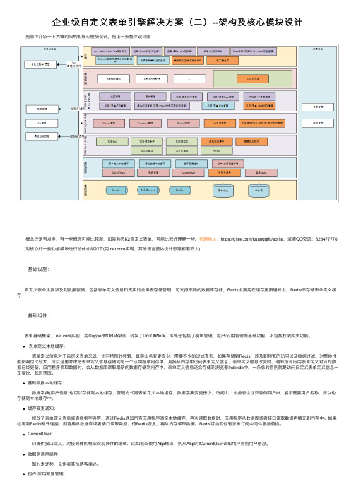 企业级自定义表单引擎解决方案（二）--架构及核心模块设计