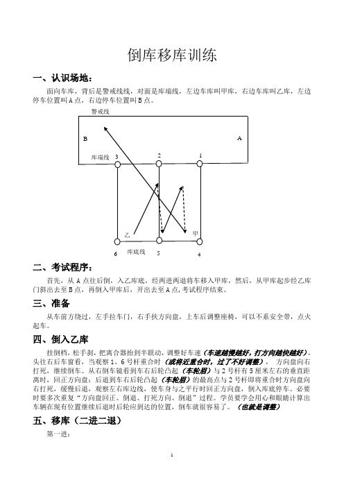 最简单的倒库移库方法——教练学员均可借鉴