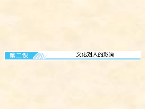 2013年高考政治一轮复习课件：第二课 文化对人的影响(新人教版必修3)