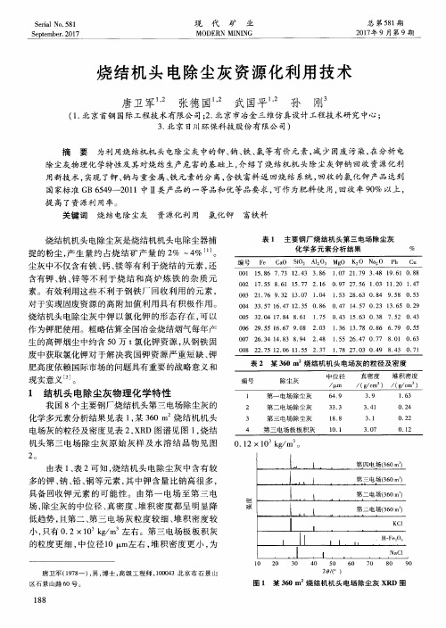 烧结机头电除尘灰资源化利用技术