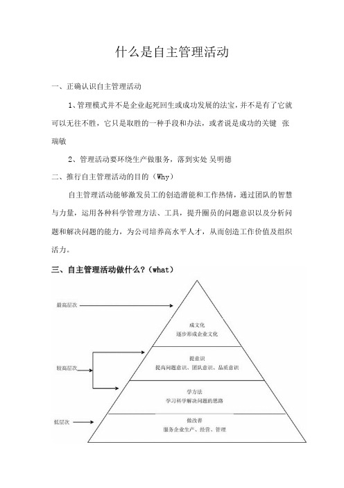 什么是自主管理活动