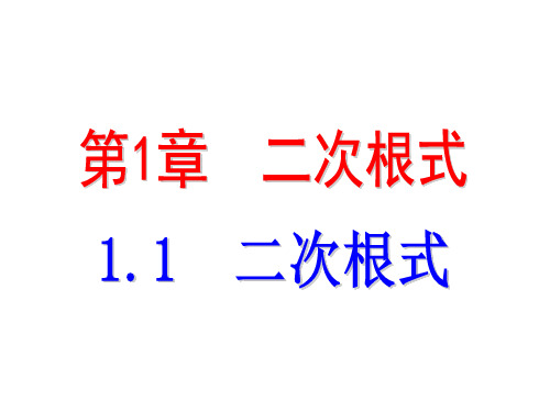 1.1  二次根式-2020春浙教版八年级数学下册课件 (共11张PPT)