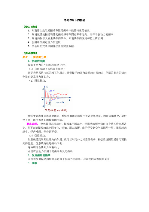 知识讲解  外力作用下的振动  基础