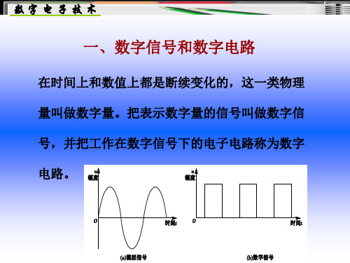 数字信号和数字电路数字电路的分类数字电路的应用数字电路