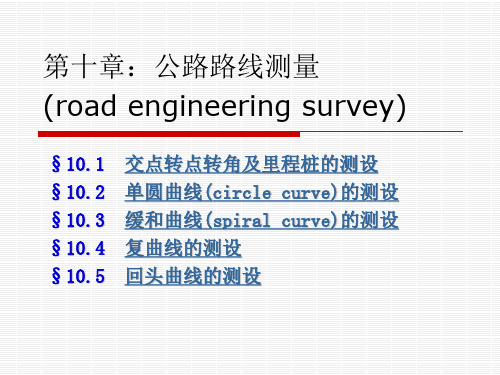 第十章 道路中线测量PPT课件