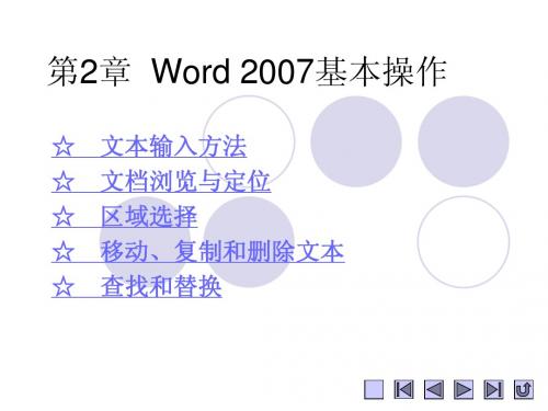 第2章  Word 2007基本操作