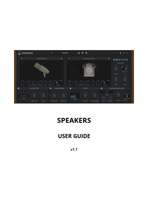 AudioThing Speakers用户指南说明书