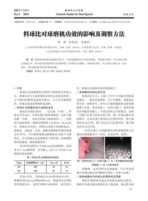 料球比对球磨机功效的影响及调整方法