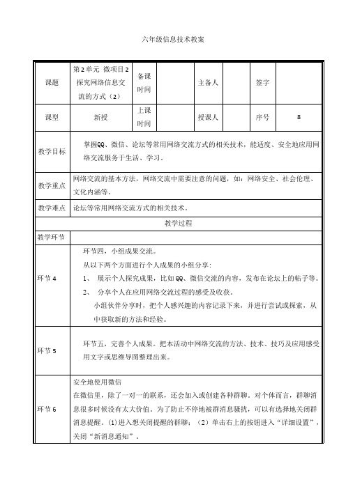 08.探究网络信息交流的方式(2)